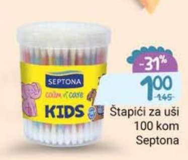 Štapići za uši 100 kom Septona