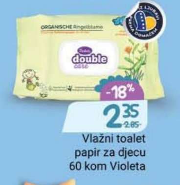Vlažni toalet papir za djecu 60 kom Violeta