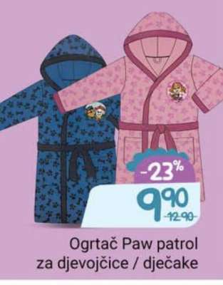 Ogrtač Paw patrol za djevojčice / dječake
