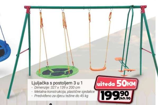 Ljuljačka s postoljem 3 u 1