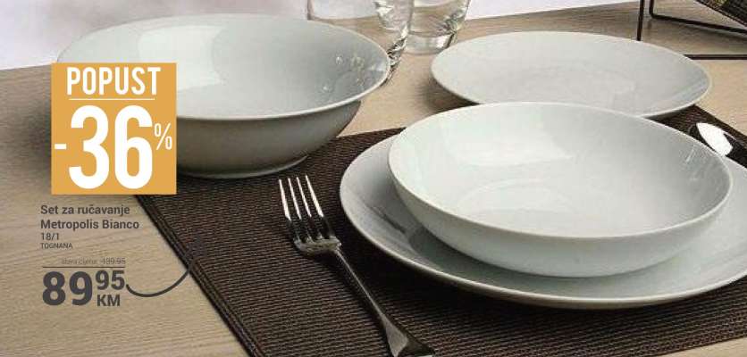 Set za ručavanje Metropolis Bianco 18/1