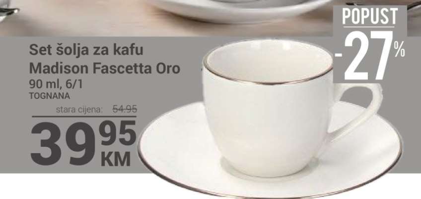 Set šolja za kafu Madison Fascetta Oro