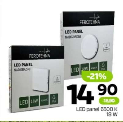 LED panel 6500 K 18 W