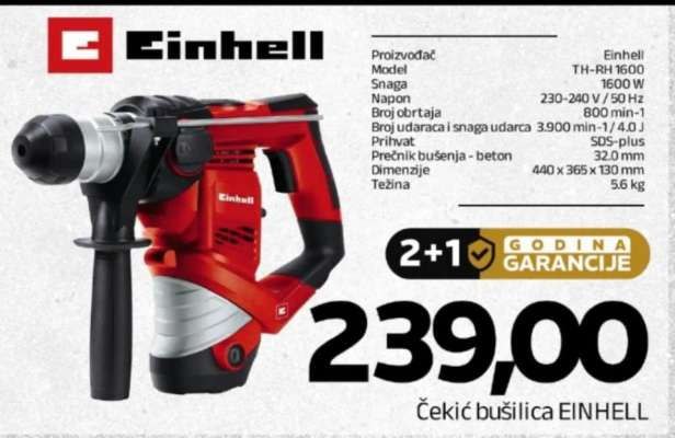 Čekić bušilica EINHELL