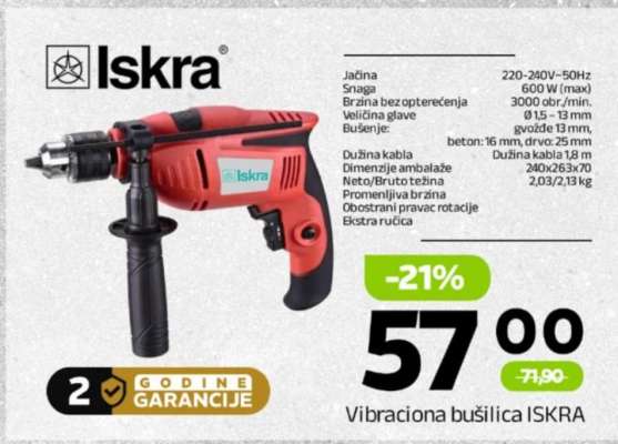 Vibraciona bušilica ISKRA
