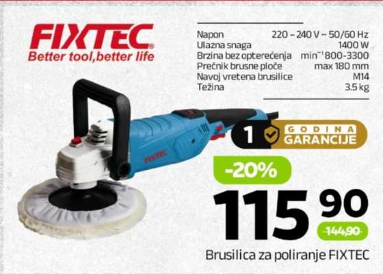 Brusilica za poliranje FIXTEC