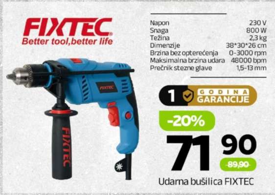 Udarna bušilica FIXTEC