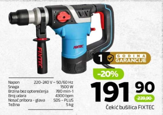 Čekić bušilica FIXTEC