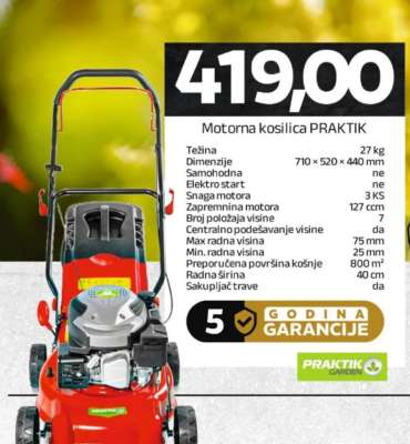 Motorna kosilica PRAKTIK