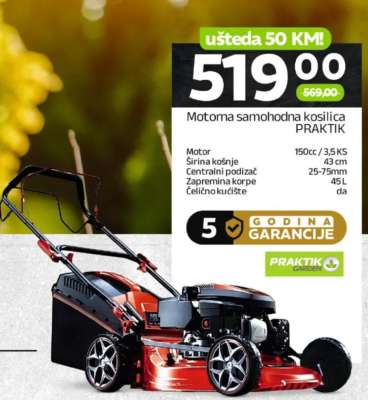 Motorna samohodna kosilica PRAKTIK