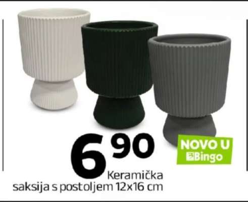 Keramička saksija s postoljem