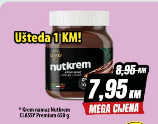 Krem namaz Nutkrem CLASSY Premium 650 g