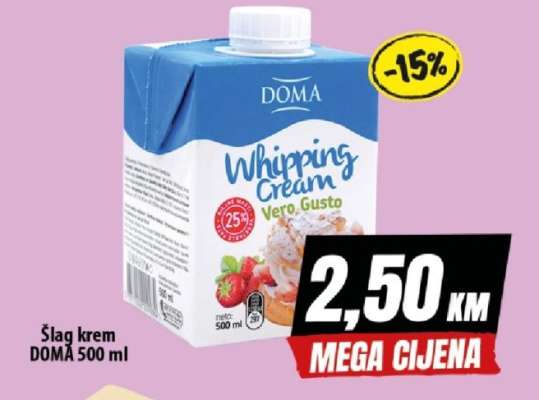 Šlag krem DOMA 500 ml