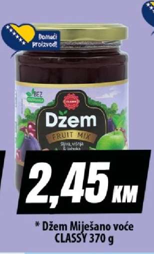Džem Miješano voće CLASSY 370 g