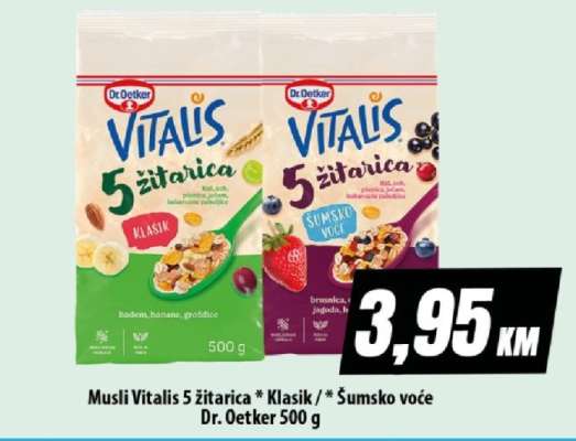 Musli Vitalis 5 žitarica * Klasik / * Šumsko voće