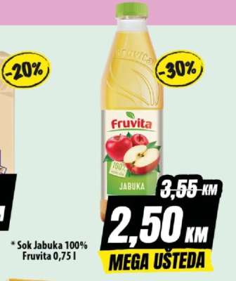 Sok Jabuka 100% Fruvita