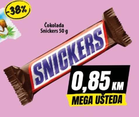 Čokolada Snickers 50 g