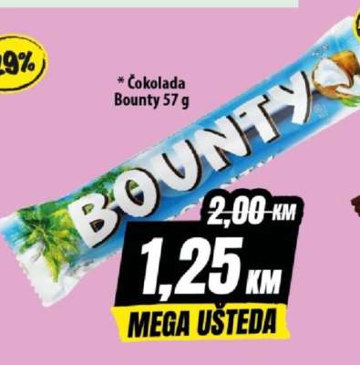 Čokolada Bounty 57 g