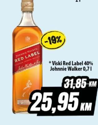 Viski Red Label 40% Johnnie Walker 0,7 l