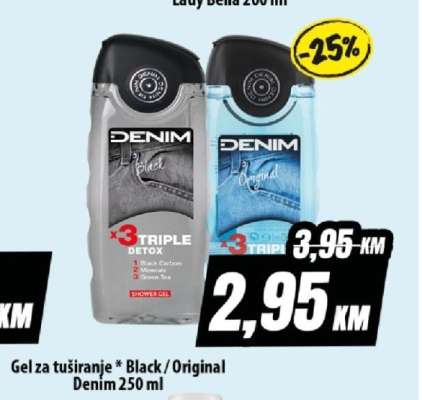 Gel za tuširanje * Black / Original Denim 250 ml