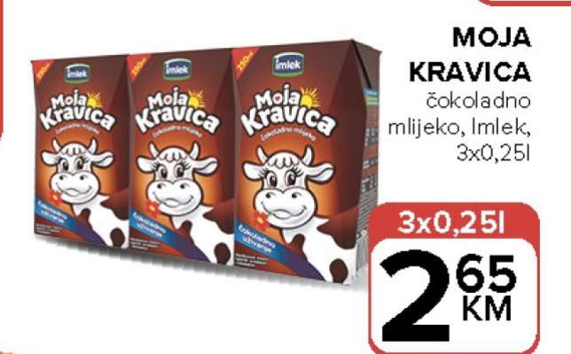 MOJA KRAVICA čokoladno mlijeko, Imlek, 3x0,25l