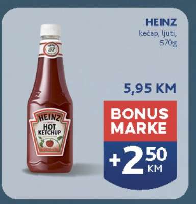 HEINZ kečap, ljuti, 570g