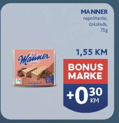 Manner napolitanke, čokolada, 75g