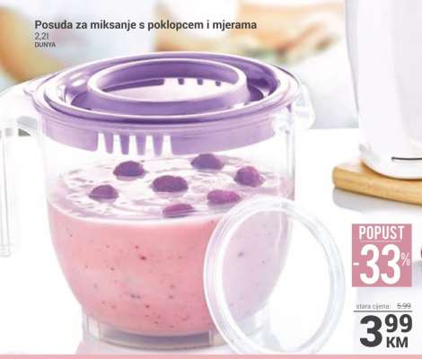 Posuda za miksanje s poklopcem i mjerama