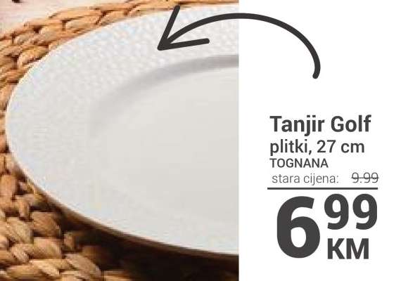 Tanjir Golf plitki, 27 cm