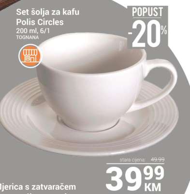 Set šolja za kafu Polis Circles