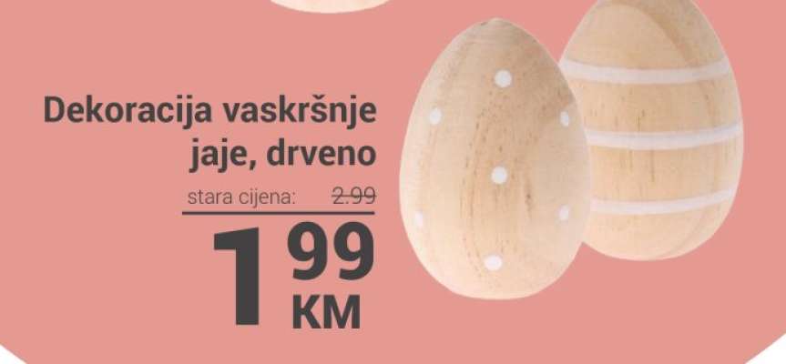 Dekoracija vaskršnje jaje, drveno