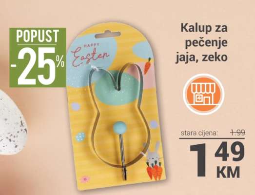 Kalup za pečenje jaja, zeko