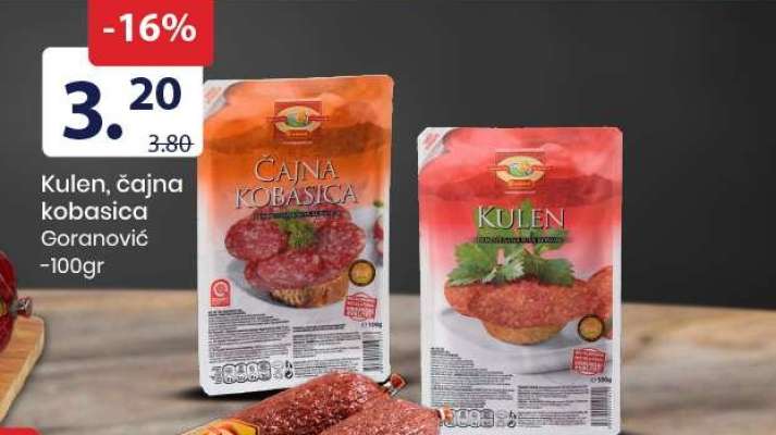 Kulen, čajna kobasica Goranović