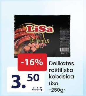 Delikates roštiljska kobasica LiSa