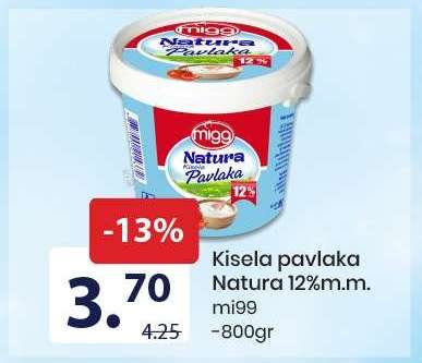 Kisela pavlaka Natura 12%m.m.