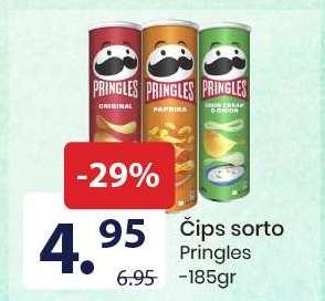 Čips sorto Pringles
