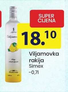 Viljamovka rakija Simex