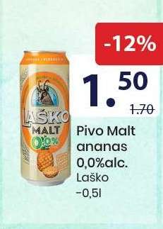 Pivo Malt ananas 0,0% alc. Laško