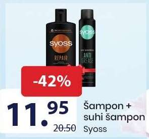 Šampon + suhi šampon Syoss