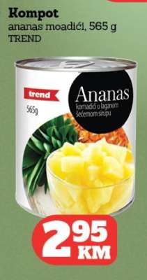 Kompot ananas moadící, 565 g TREND
