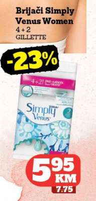 Brijači Simply Venus Women 4+2