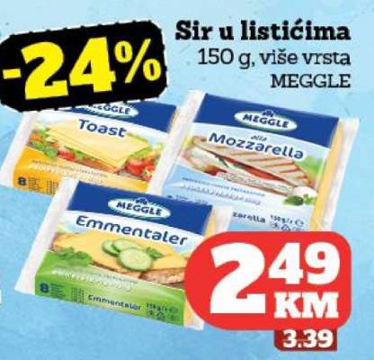 Sir u listićima Meggle