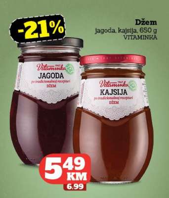 Džem jagoda, kajsija, 650 g VITAMINKA