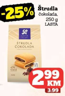 Štrudla čokolada 250 g, Lasta