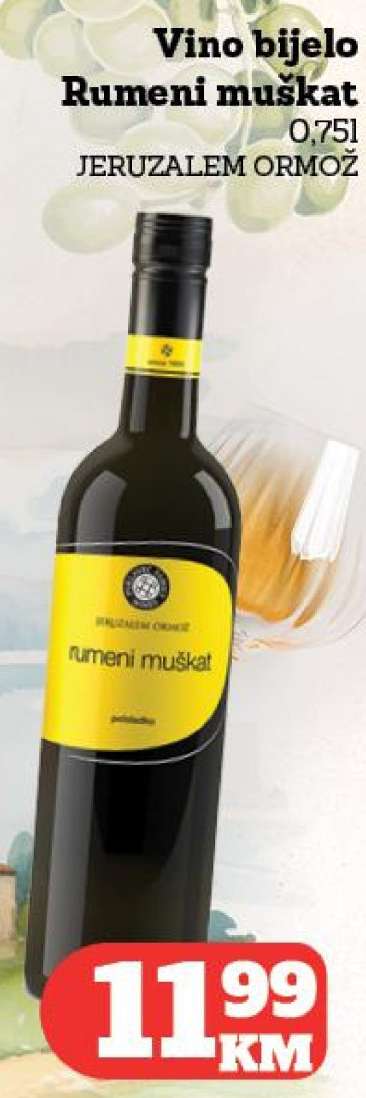 Vino bijelo Rumeni muškat