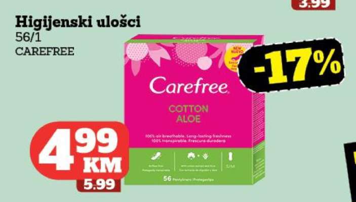Higijenski ulošci CAREFREE