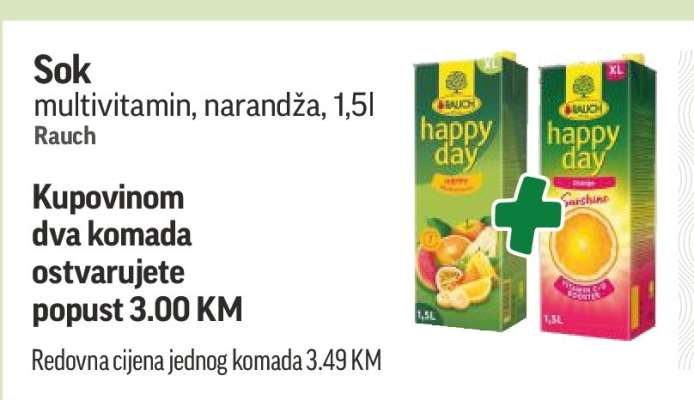 Sok multivitamin, narandža, 1,5l Rauch