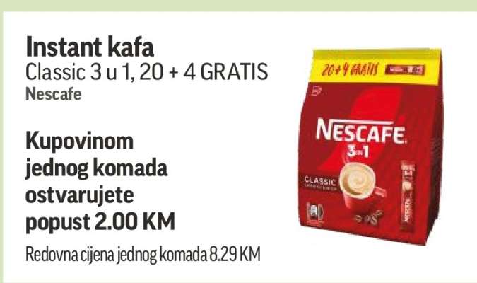 Instant kafa Classic 3 u 1, 20 + 4 GRATIS