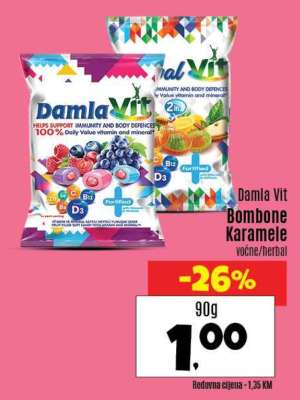 Damla Vit Bombone Karamele