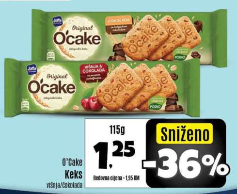 O'Cake Keks višnja/čokolada